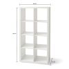 8-Cube Storage Organizer, White Texture - White Texture