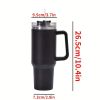 40oz Stainless Steel Handle Bottle Car Cup Double-layer Vacuum Iced Beer Cup Outdoor Portable Travel Insulation Cup - Violets - 40oz