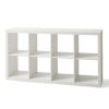 8-Cube Storage Organizer, White Texture - White Texture