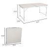 US Stock Home Use Aluminum Alloy Portable Folding Table White Outdoor Picnic Camping Dining Party Indoor RT - 120*60*70