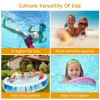 90Ã—60Ã—20In Inflatable Swimming Pool Blow Up Family Pool For Kids Foldable Swim Ball Pool Center - Blue