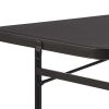 6 Foot Bi-Fold Plastic Folding Table, Black - Black