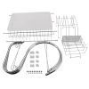 2 Tier Dish Drying Rack Drainer Stainless Steel Kitchen Cutlery Holder Shelf - Silver