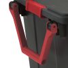 40 Gallon Wheeled Industrial Tote Plastic, Black, Set of 2 - Black - 6