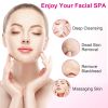 Facial Cleansing Brush Waterproof Face Spin Cleaning Brush with 5 Brush Heads Deep Cleansing Body Facial Brush - Pink