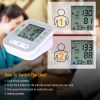 Digital Arm Blood Pressure Monitor LCD Digital Heart Beat BP Gauge Health Test w/Voice - Grey