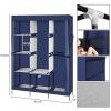 71" Portable Closet Wardrobe Clothes Rack Storage Organizer with Shelf Navy RT - Navy