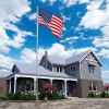 20ft Sectional Al Flag Pole w/US Flag Ball - as picture