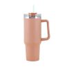 40oz Stainless Steel Handle Bottle Car Cup Double-layer Vacuum Iced Beer Cup Outdoor Portable Travel Insulation Cup - Grey - 40oz