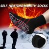 Winter Self-heating Health Care Socks Women Ski Sports Self Heated Massage Man Short Sock Magnetic Therapy Comfortable Warm Sox - white