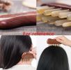 Multifunction Buffalo Horn Comb Neck Head Meridian Massage Comb Wide Tooth Health Hair Combs Massage Brush - Default