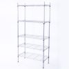 5-Shelf Adjustable;  Heavy Duty Storage Shelving Unit ;  Steel Organizer Wire Rack - Silver