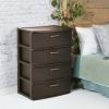 Sterilite 4 Drawer Wide Weave Tower Cement - Espresso