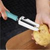 Peeling Knife Bottle Opener Multi-Function Peeler Stainless Steel Potato Eye and Fish Scale Remover Fruit Vegetable Pairing Knife Slicing - Blue