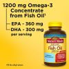 Nature Made Burp Less Omega 3 Fish Oil 1200 mg Softgels;  Fish Oil Supplements;  125 Count - Nature Made