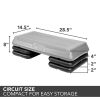 Original Aerobic Platform â€“ Circuit Size Grey Aerobic Platform and Four Original Black Risers Included - Gray