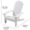 Wooden Adirondack Children's Outdoor Chair, White - White