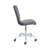 Mid-Back Office Chair with Matching Color Casters, Teal Faux Leather - Gray