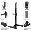 2 Pieces Adjustable Adjustable Squat Rack Stand - Black