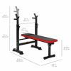 Adjustable Weight Bench with 330 Lbs. Black/Red - Black