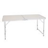 US Stock Home Use Aluminum Alloy Portable Folding Table White Outdoor Picnic Camping Dining Party Indoor RT - 120*60*70