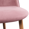 Velvet Dining Chairs with Wood Legs, Set of 2, Aqua - Pink