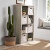 8-Cube Storage Organizer, White Texture - Rustic Gray