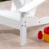 Wooden Adirondack Children's Outdoor Chair, White - White