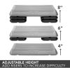 Original Aerobic Platform â€“ Circuit Size Grey Aerobic Platform and Four Original Black Risers Included - Gray