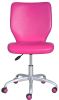 Mid-Back Office Chair with Matching Color Casters, Teal Faux Leather - Pink