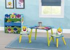 4-Piece Playroom Solution by Delta Children â€“ Set Includes Table and 2 Chairs and 6-Bin Toy Organizer - 4-Piece Playroom