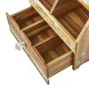 Acacia Wood Coffee Pod and Tea Bag Kitchen Organizer Drawer, Brown/Floral - Brown/Floral