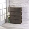 Sterilite 4 Drawer Wide Weave Tower Cement - Espresso