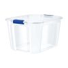 72 Quart Clear Plastic Blue Latches Clear Lid Tote Set of 6 - Set of 6