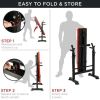 Adjustable Weight Bench with 330 Lbs. Black/Red - Black