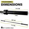 6 ft Barbell Bar, Olympic Weightlifting bar, 2 inch rotating sleeves, 800-Pound Capacity - 6'