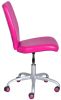 Mid-Back Office Chair with Matching Color Casters, Teal Faux Leather - Pink