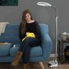 5-Foot Sunlight Floor Lamp - Adjustable LED Reading Lamp and Room Decor for Modern Living Rooms, Bedrooms, and Offices (Black) - Chrome