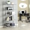 5-Shelf Adjustable;  Heavy Duty Storage Shelving Unit ;  Steel Organizer Wire Rack - Silver