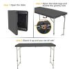 4 Foot Folding Table Black Indoor Outdoor Folding Card Table - Black