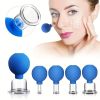 Vacuum Cupping Glass Jar Cellulite Massager For Face Acupuncture Hijama Suction Cup Reduce Puffiness Health Care Face Sucker - Blue