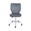 Mid-Back Office Chair with Matching Color Casters, Teal Faux Leather - Gray