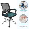 Home Office Chair Adjustable Ergonomic Desk Chair with Armrest, Swivel Mesh Task for Home Office Study, Black - Black