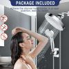 High Pressure Rainfall Shower Head/Handheld Combo, Luxury Modern Chrome Plated with 60'' Hose Anti-leak with Holder - Chrome