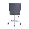 Mid-Back Office Chair with Matching Color Casters, Teal Faux Leather - Gray