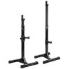 2 Pieces Adjustable Adjustable Squat Rack Stand - Black