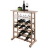 Wood Vinny 24-Bottle Wine Rack, Espresso, Espresso Finish - Natural