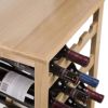 Wood Napa 28-Bottle Compact Sized Wine Rack, Natural Finish - Natural Finish